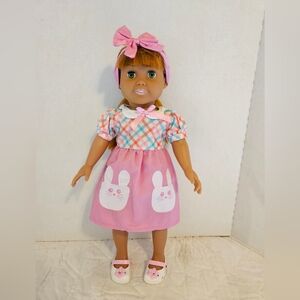 1996 FIBRE CRAFT 18"DOLL WITH 4PC OUTFIT